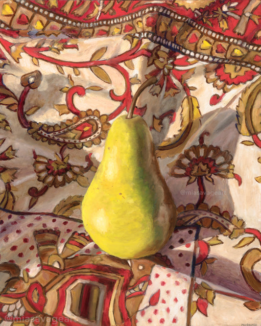 Pear on Fabric from Jaipur