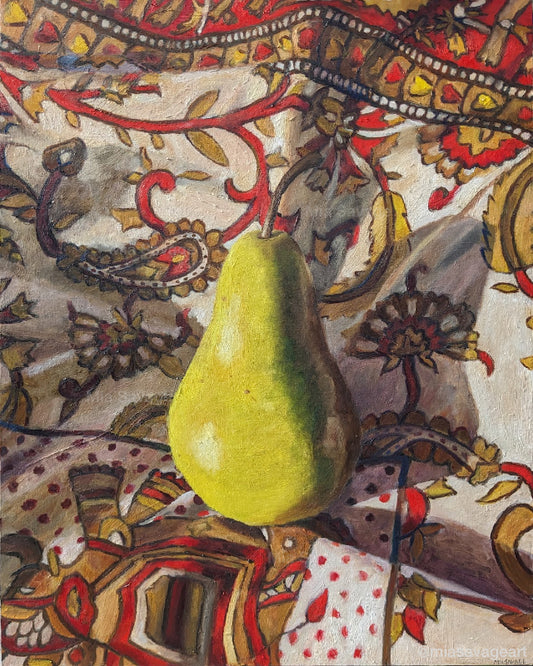 Pear on Fabric from Jaipur